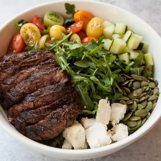 Heirloom Tomato and Steak Salad