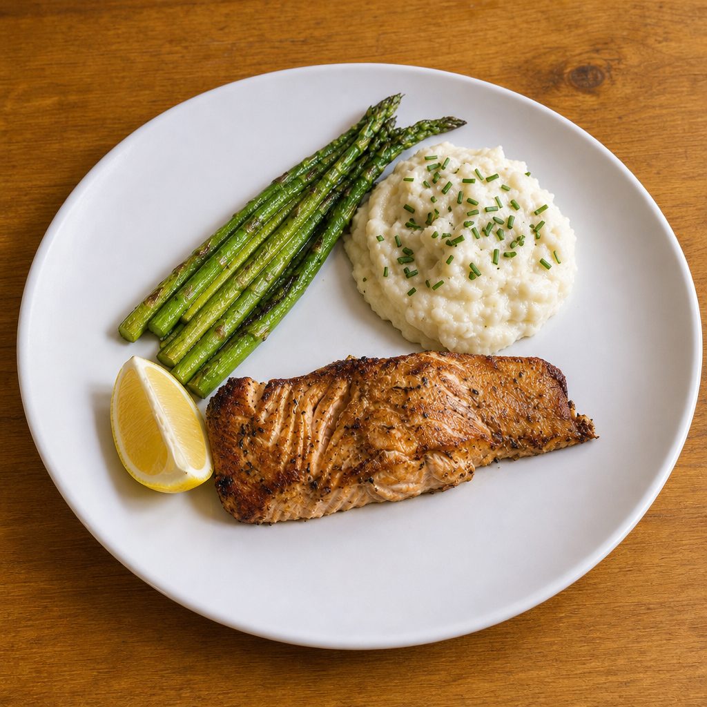 Salmon a La Parilla.