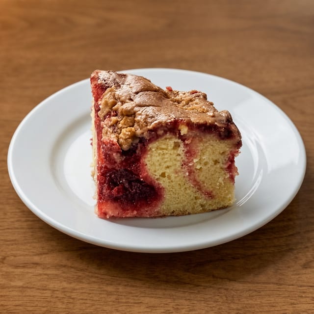 Raspberry Ripple Crumb Cake.